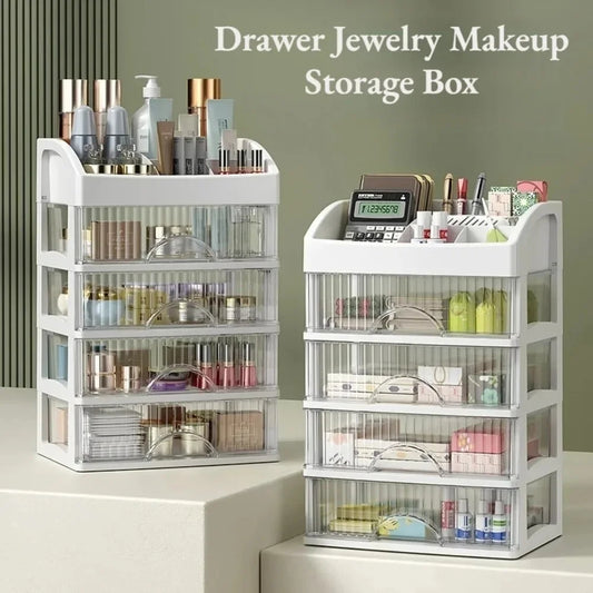 Drawer Style Storage Box Transparent Jewelry Skin Care Products Storage Box