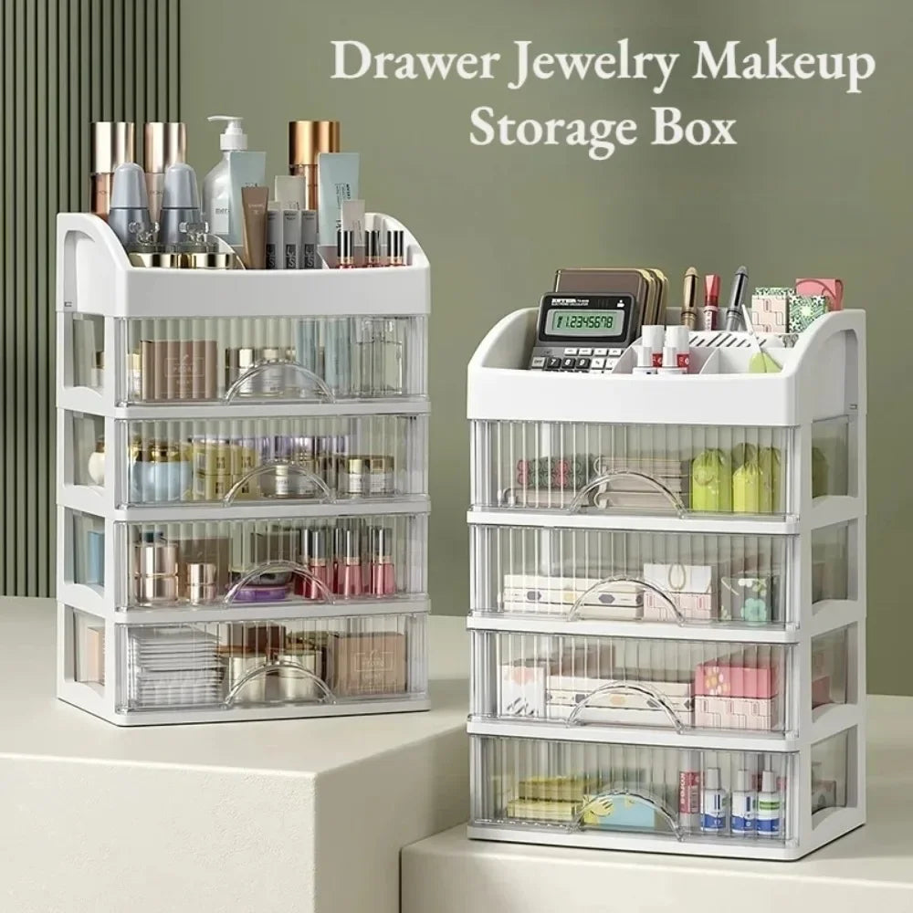 Drawer Style Storage Box Transparent Jewelry Skin Care Products Storage Box