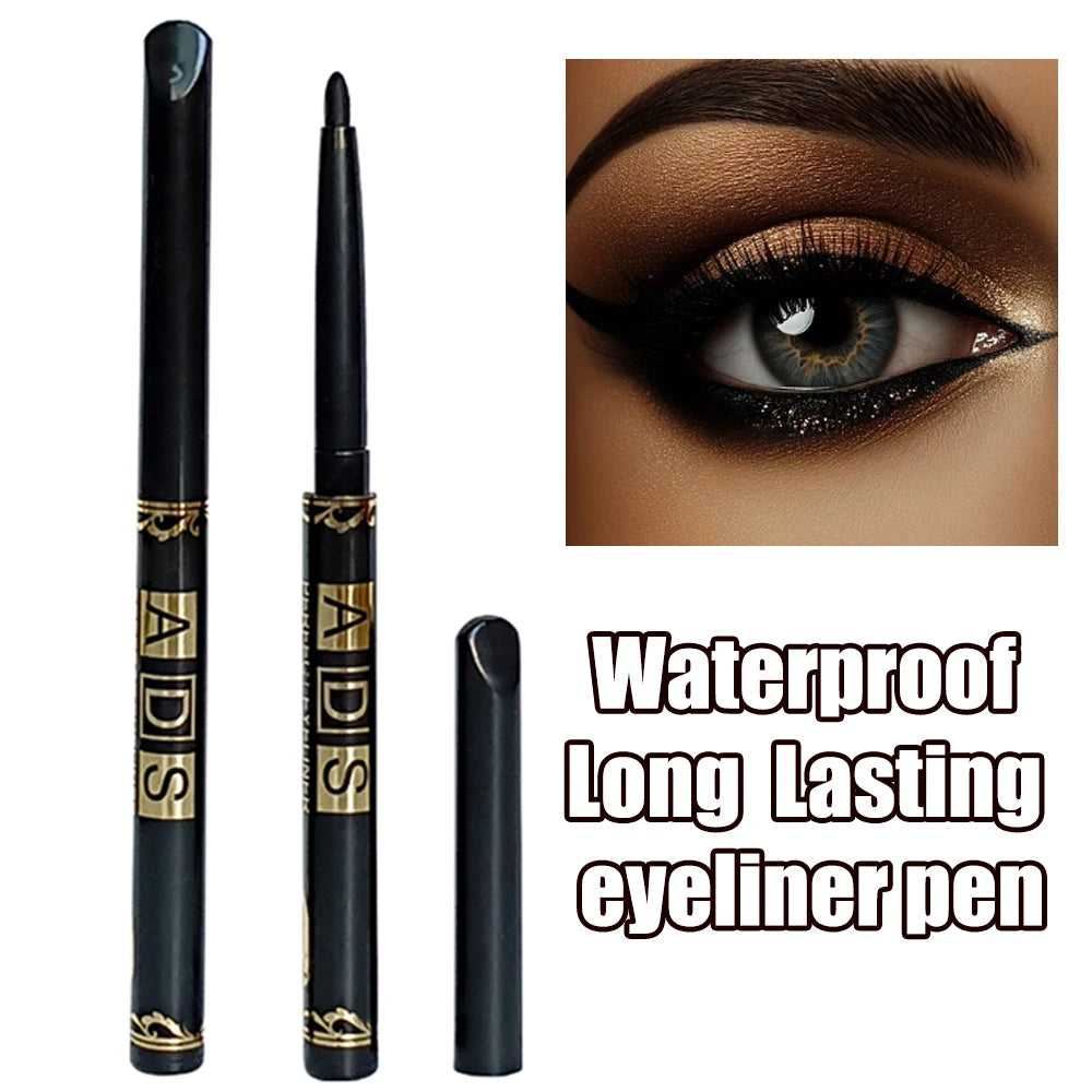 2Pcs Waterproof Black Brown Eyeliner Pencils-Smudge-Proof