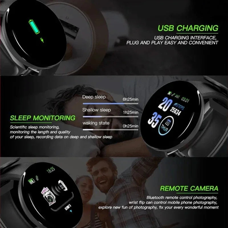 Xiaomi D18 Smartwatch Circular Color Screen Multiple Sports Modes
