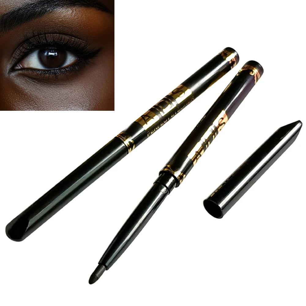 2Pcs Waterproof Black Brown Eyeliner Pencils-Smudge-Proof