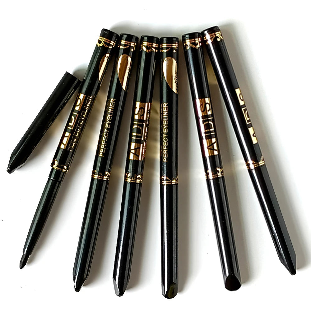 2Pcs Waterproof Black Brown Eyeliner Pencils-Smudge-Proof