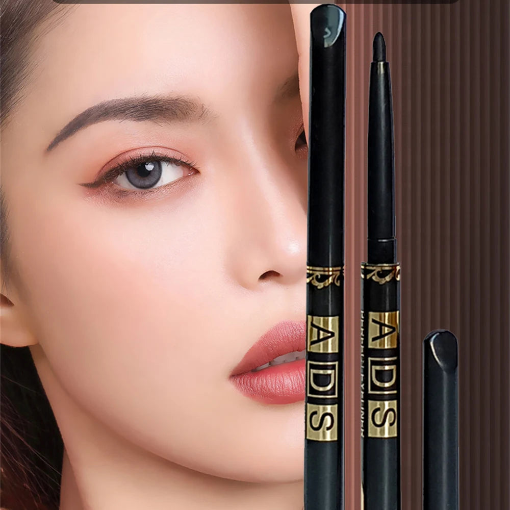 2Pcs Waterproof Black Brown Eyeliner Pencils-Smudge-Proof