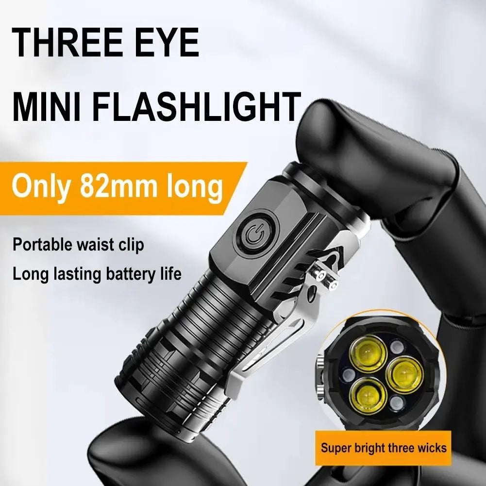 Three Eye Mini Flashlight Portable Outdoor LED Flashlights