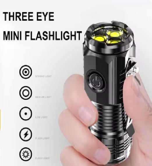 Three Eye Mini Flashlight Portable Outdoor LED Flashlights